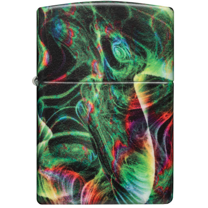 Zippo Lighter: Psychedelic Swirl Design Glow-in-the-Dark | 48774