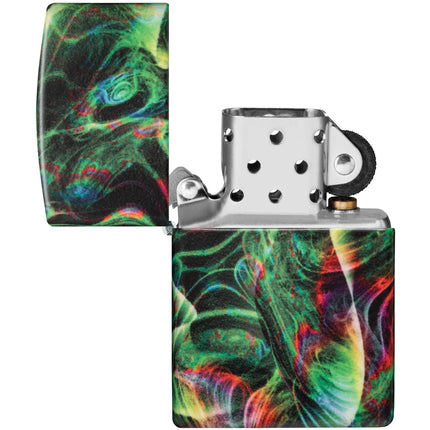 Zippo Lighter: Psychedelic Swirl Design Glow-in-the-Dark | 48774