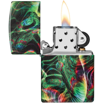 Zippo Lighter: Psychedelic Swirl Design Glow-in-the-Dark | 48774
