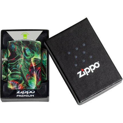 Zippo Lighter: Psychedelic Swirl Design Glow-in-the-Dark | 48774