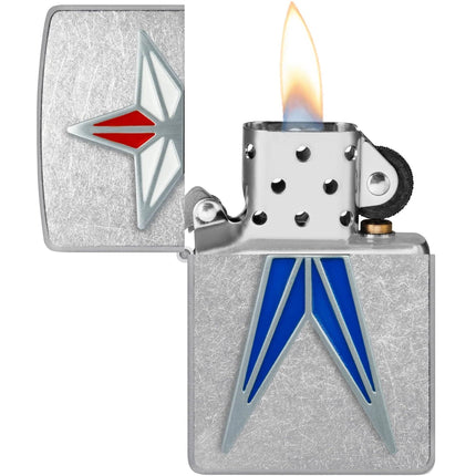 Zippo Lighter: Red White and Blue Star Design | 48903
