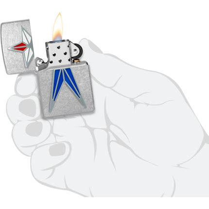 Zippo Lighter: Red White and Blue Star Design | 48903