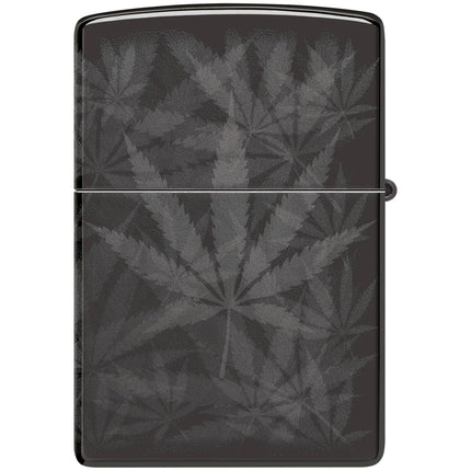 Zippo Lighter: Cannabis Design Photo 360 High Polish Black | 48924