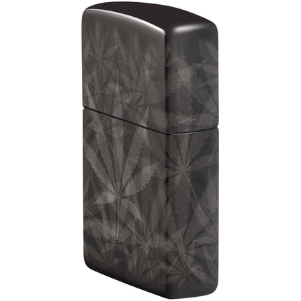 Zippo Lighter: Cannabis Design Photo 360 High Polish Black | 48924