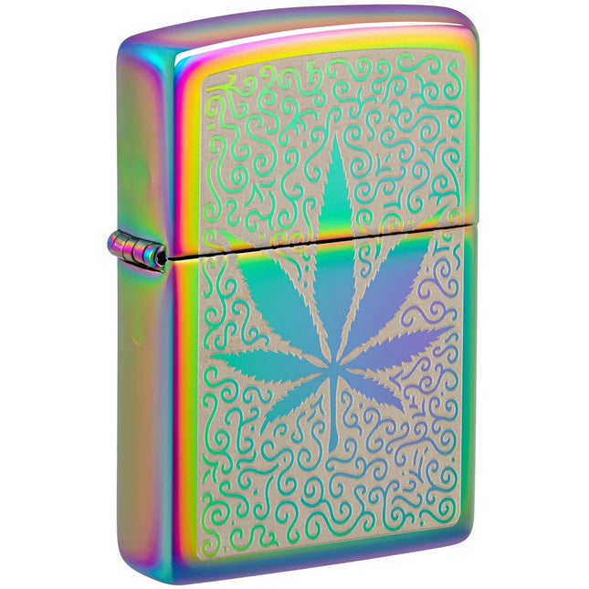 Zippo Lighter: Cannabis Design Multi Color Finish | 48925