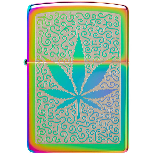 Zippo Lighter: Cannabis Design Multi Color Finish | 48925
