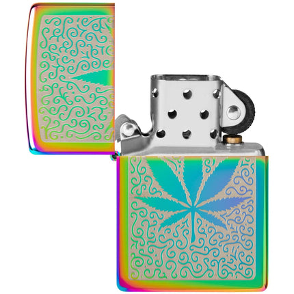 Zippo Lighter: Cannabis Design Multi Color Finish | 48925