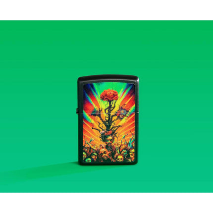 Zippo Lighter: Abstract Zombie Design Classic Black Matte | 48956