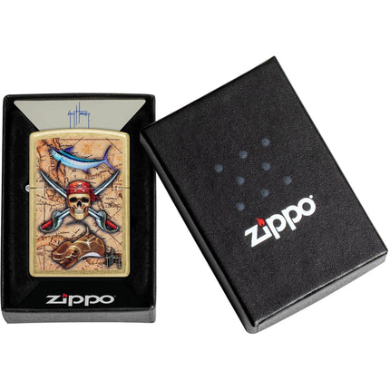 Zippo Lighter: Guy Harvey Skull Treasure Map Design | 48966