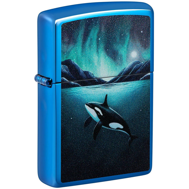 Zippo Lighter: Whale Design Blue | 48984