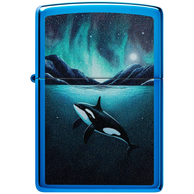 Zippo Lighter: Whale Design Blue | 48984