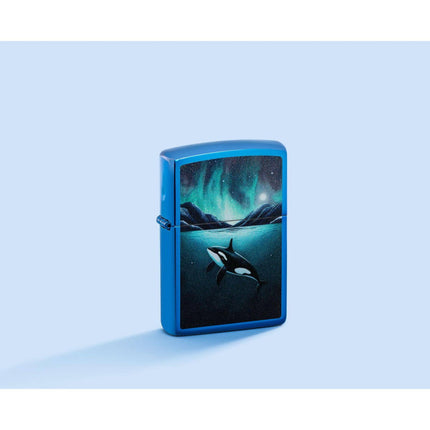 Zippo Lighter: Whale Design Blue | 48984