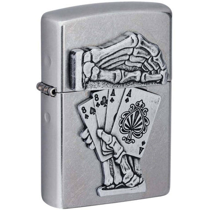 Zippo Lighter: Dead Mans Hand Emblem Design | 49536
