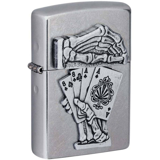 Zippo Lighter: Dead Mans Hand Emblem Design | 49536