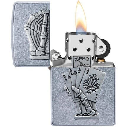 Zippo Lighter: Dead Mans Hand Emblem Design | 49536