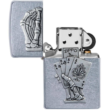 Zippo Lighter: Dead Mans Hand Emblem Design | 49536