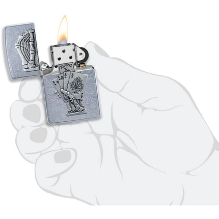 Zippo Lighter: Dead Mans Hand Emblem Design | 49536