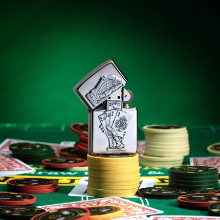 Zippo Lighter: Dead Mans Hand Emblem Design | 49536