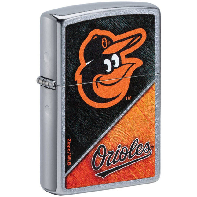 Zippo Lighter: MLB® Baltimore Orioles™ Street Chrome Finish | 49724