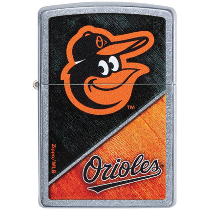 Zippo Lighter: MLB® Baltimore Orioles™ Street Chrome Finish | 49724