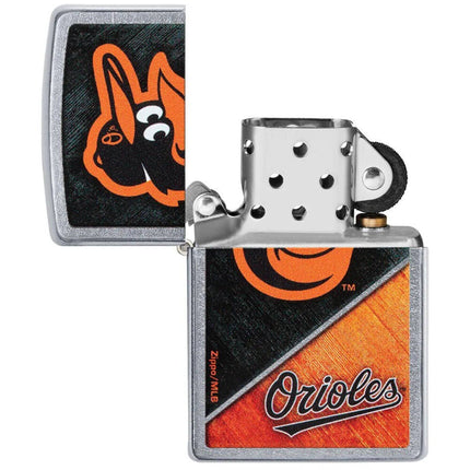 Zippo Lighter: MLB® Baltimore Orioles™ Street Chrome Finish | 49724