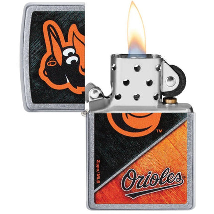 Zippo Lighter: MLB® Baltimore Orioles™ Street Chrome Finish | 49724