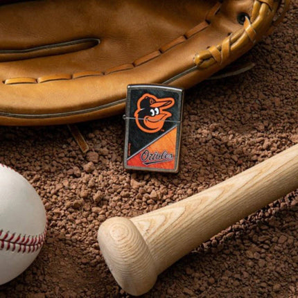 Zippo Lighter: MLB® Baltimore Orioles™ Street Chrome Finish | 49724