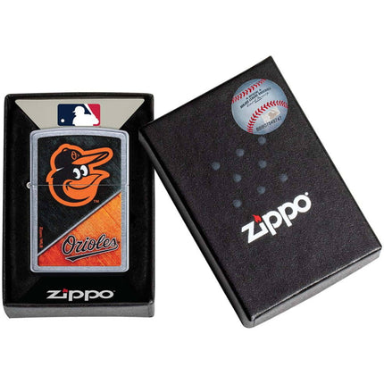 Zippo Lighter: MLB® Baltimore Orioles™ Street Chrome Finish | 49724