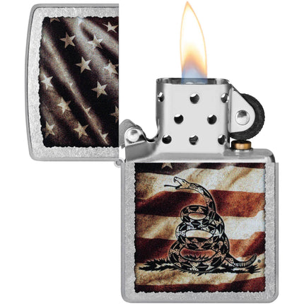 Zippo Lighter: Dont Tread on Me Flag | 46417