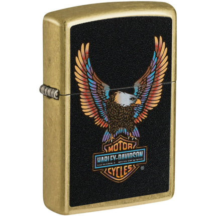 Zippo Lighter: Harley-Davidson® Eagle Design Street Brass Finish | 46678