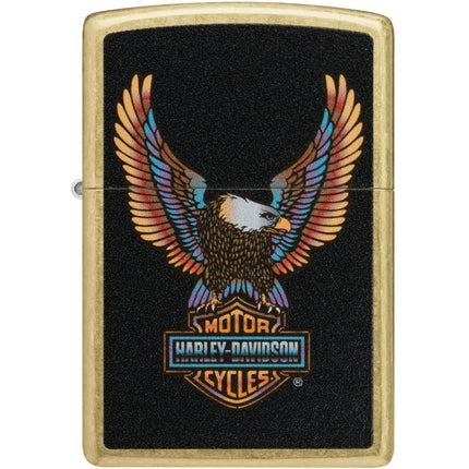Zippo Lighter: Harley-Davidson® Eagle Design Street Brass Finish | 46678
