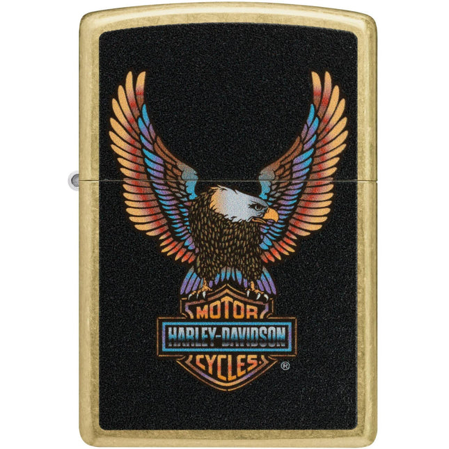 Zippo Lighter: Harley-Davidson® Eagle Design Street Brass Finish | 46678