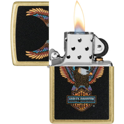 Zippo Lighter: Harley-Davidson® Eagle Design Street Brass Finish | 46678