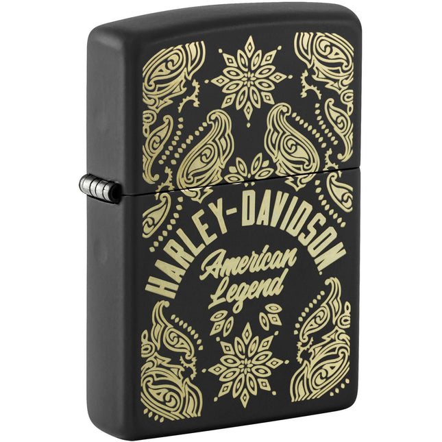 Zippo Lighter: Harley-Davidson® Classic Black Matte Finish | 46680