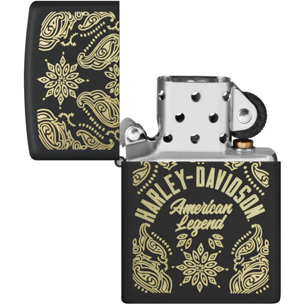 Zippo Lighter: Harley-Davidson® Classic Black Matte Finish | 46680