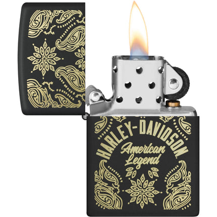 Zippo Lighter: Harley-Davidson® Classic Black Matte Finish | 46680