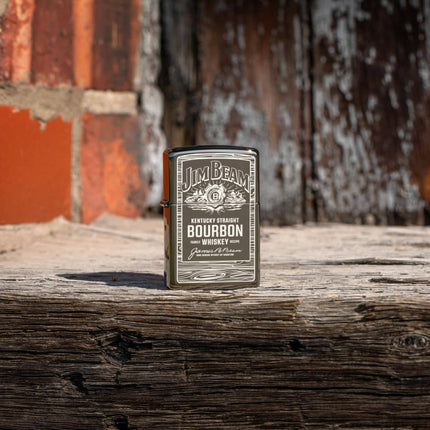 Zippo Lighter: Jim Beam Barrel Wood Frame Design | 48740