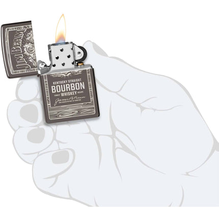 Zippo Lighter: Jim Beam Barrel Wood Frame Design | 48740