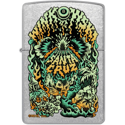 Zippo Windproof Lighter - Santa Cruz Volcano Design Street Chrome Finish | 46309