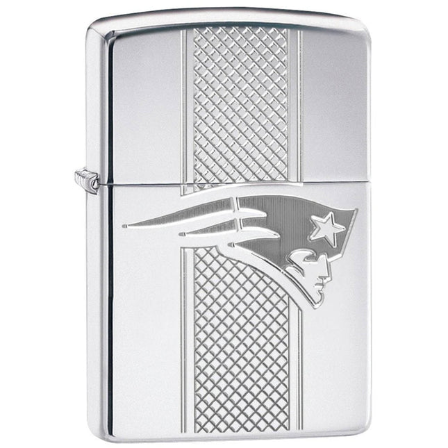 Zippo Windproof Lighter - NFL New England Patriots Collectible Street Chrome | 49495