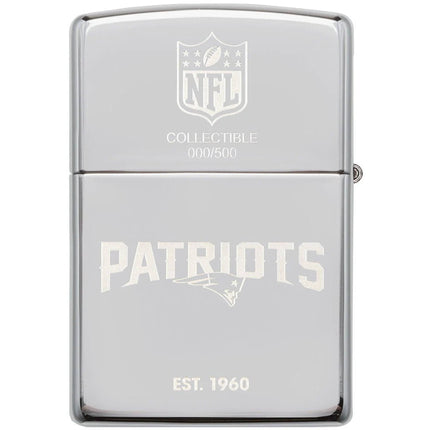 Zippo Windproof Lighter - NFL New England Patriots Collectible Street Chrome | 49495
