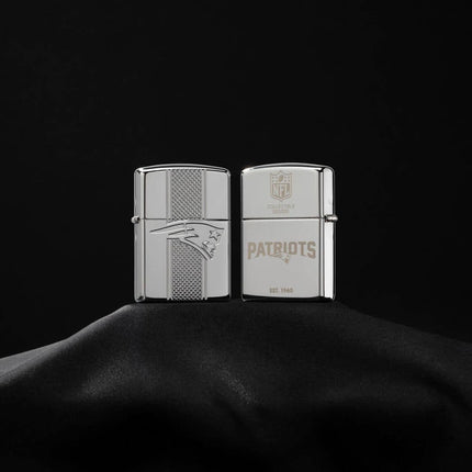 Zippo Windproof Lighter - NFL New England Patriots Collectible Street Chrome | 49495