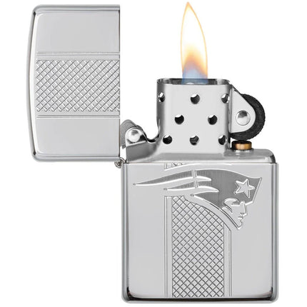 Zippo Windproof Lighter - NFL New England Patriots Collectible Street Chrome | 49495