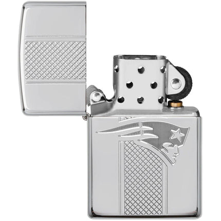 Zippo Windproof Lighter - NFL New England Patriots Collectible Street Chrome | 49495