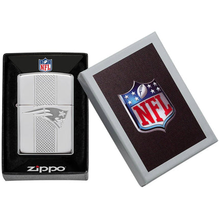 Zippo Windproof Lighter - NFL New England Patriots Collectible Street Chrome | 49495