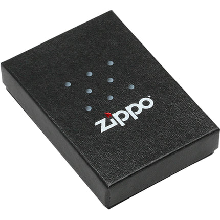 Zippo Windproof Pocket Lighter - Deco Flame Design Black Matte Finish Metal | 49217