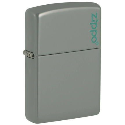 Zippo Windproof Lighter - Color Image Classic Sage Green Finish with Logo | 49843ZL