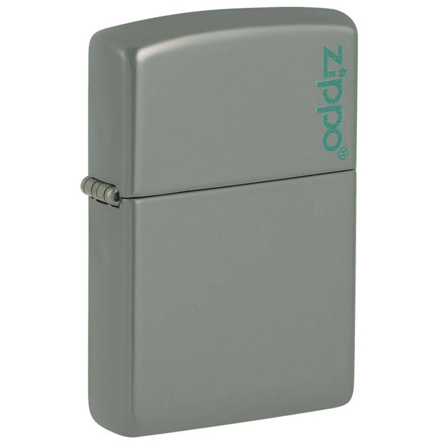 Zippo Windproof Lighter - Color Image Classic Sage Green Finish with Logo | 49843ZL