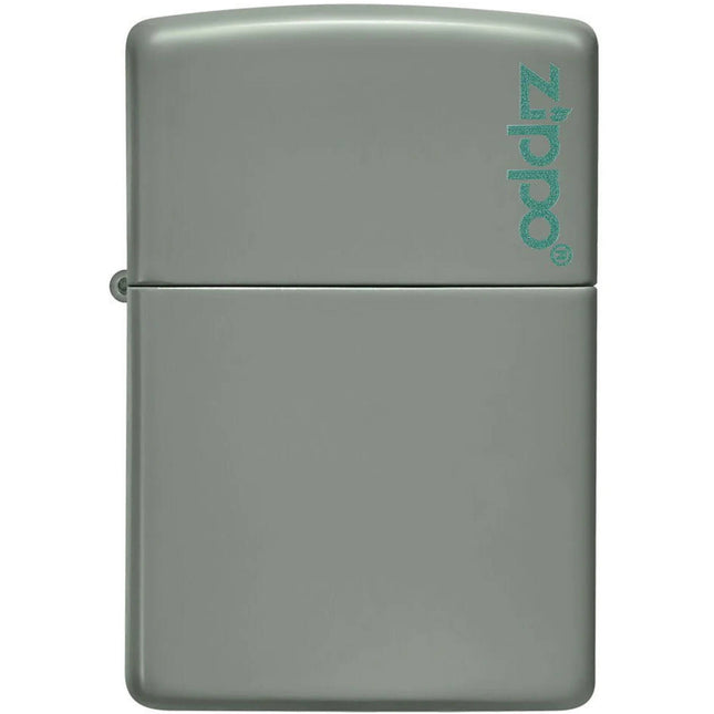 Zippo Windproof Lighter - Color Image Classic Sage Green Finish with Logo | 49843ZL