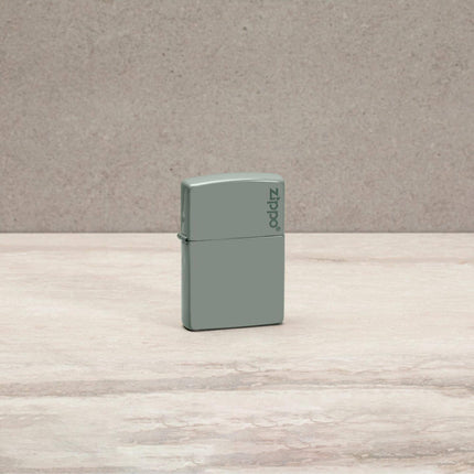 Zippo Windproof Lighter - Color Image Classic Sage Green Finish with Logo | 49843ZL